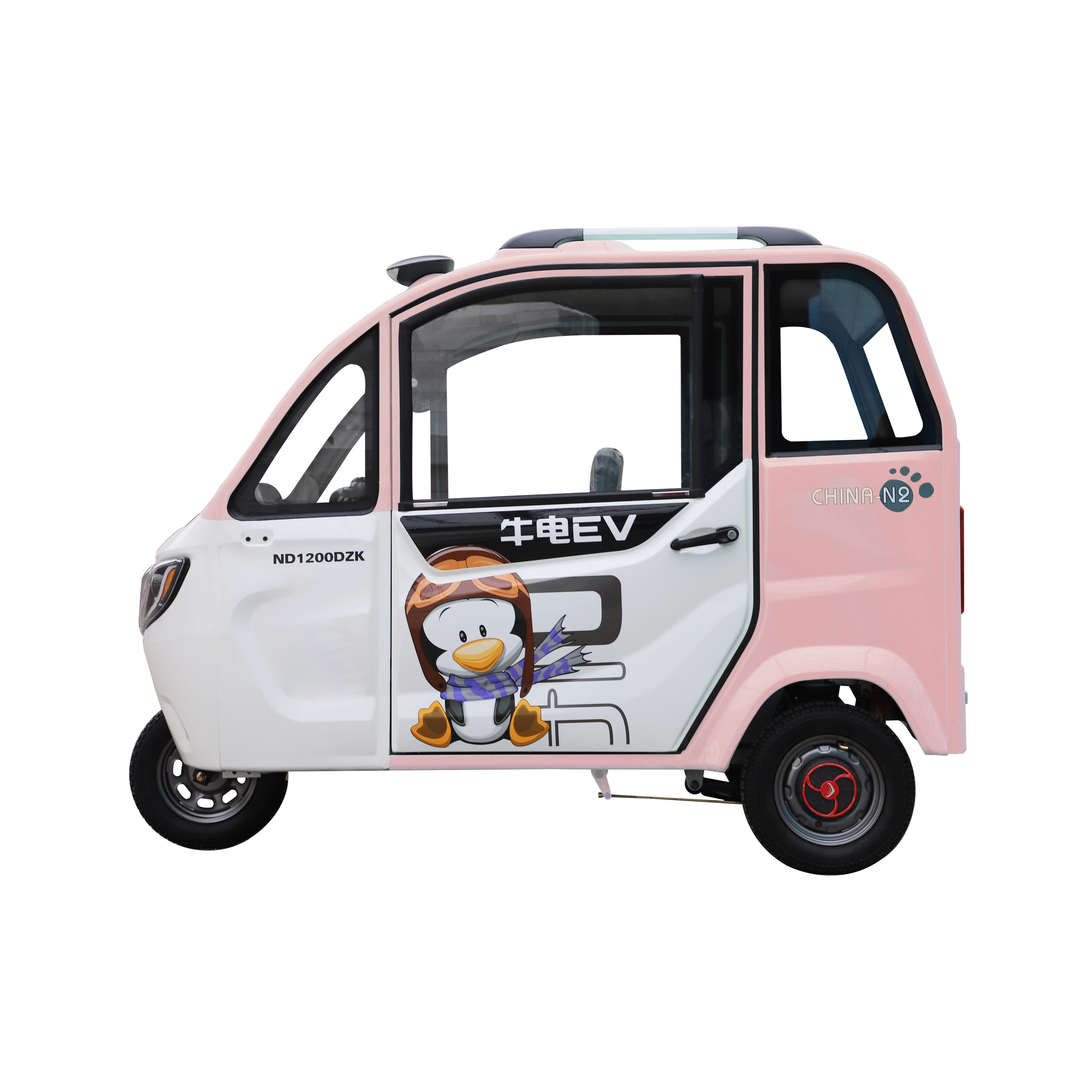 2023 New Design Enclosed Body Electric Tricycle China 2 Doors Electric Tricycle for Adults
