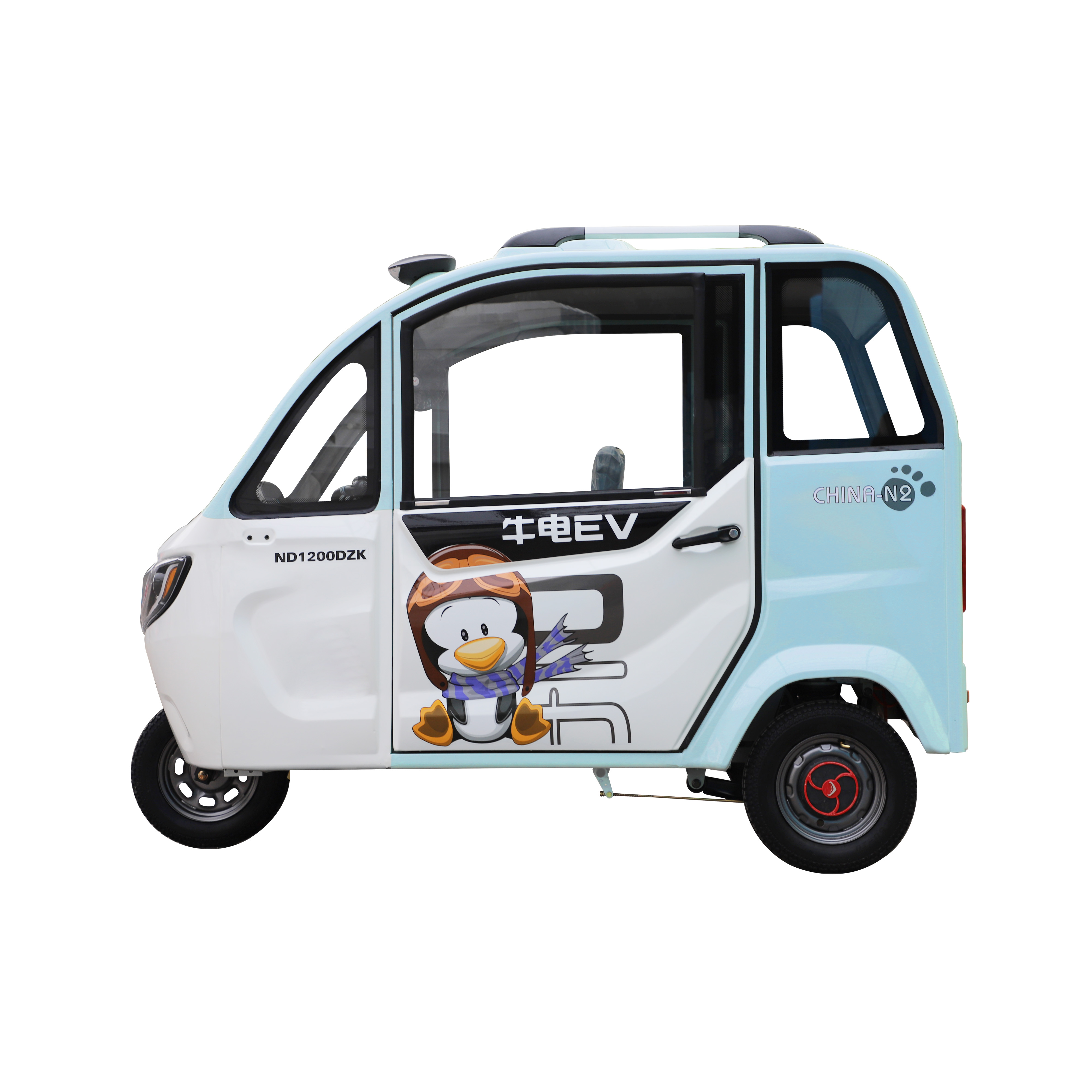 2023 New Design Enclosed Body Electric Tricycle China 2 Doors Electric Tricycle for Adults